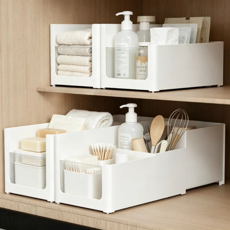 Expandable Cabinet-style Storage Unit with See-through DrawersHigh Load-bearing Capacity Ideal for Living Rooms Utility Rooms
