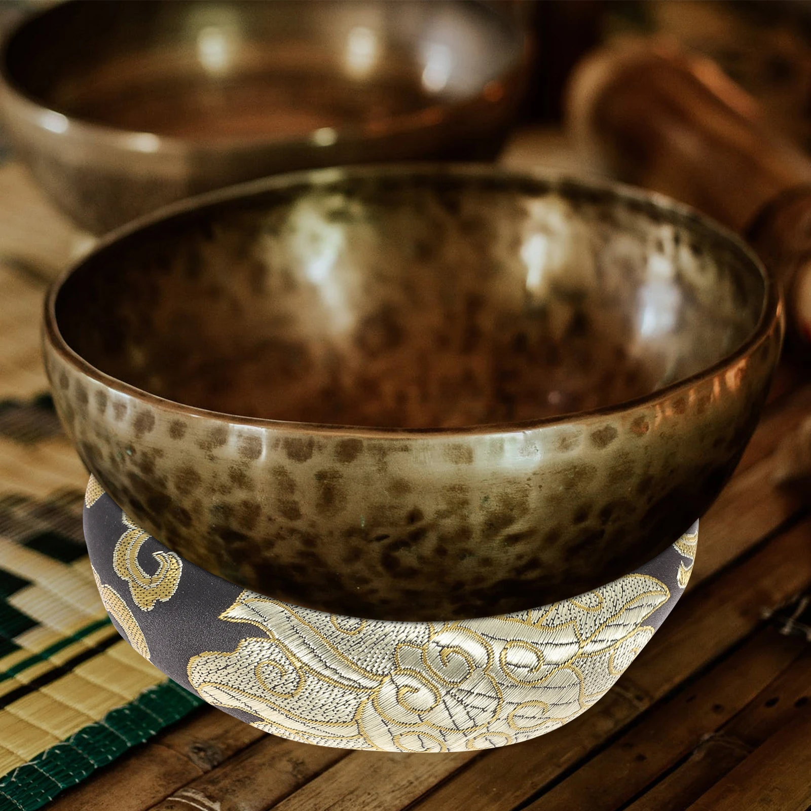 

Premium Cotton Singing Pad Cushion Stable Non-Slip Sound Bowl Mat Bowl Accessories For Ritual Use (Random Color)