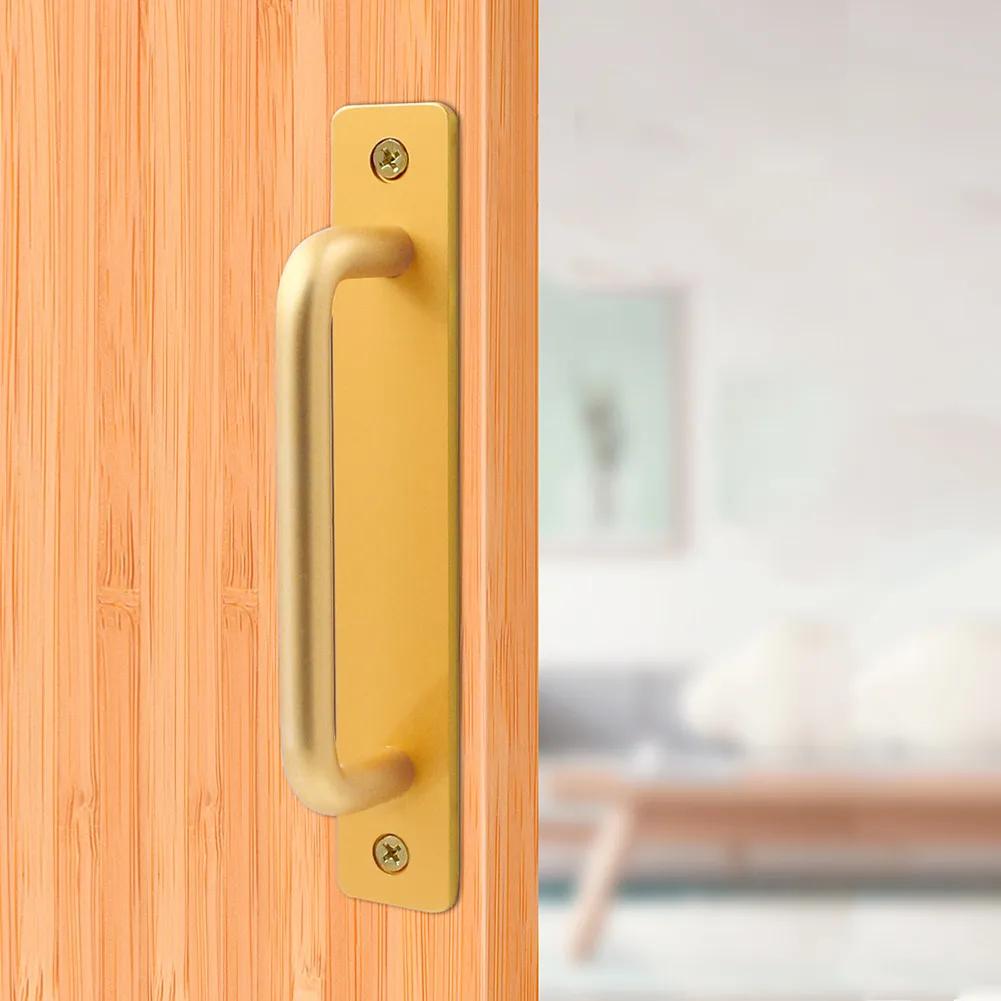 

Sliding-Door Handle Aluminum Alloy Pull Push Door Handle For Gate Toilet Door Hardware Gate Safety Door Bolt Catch 212*25mm
