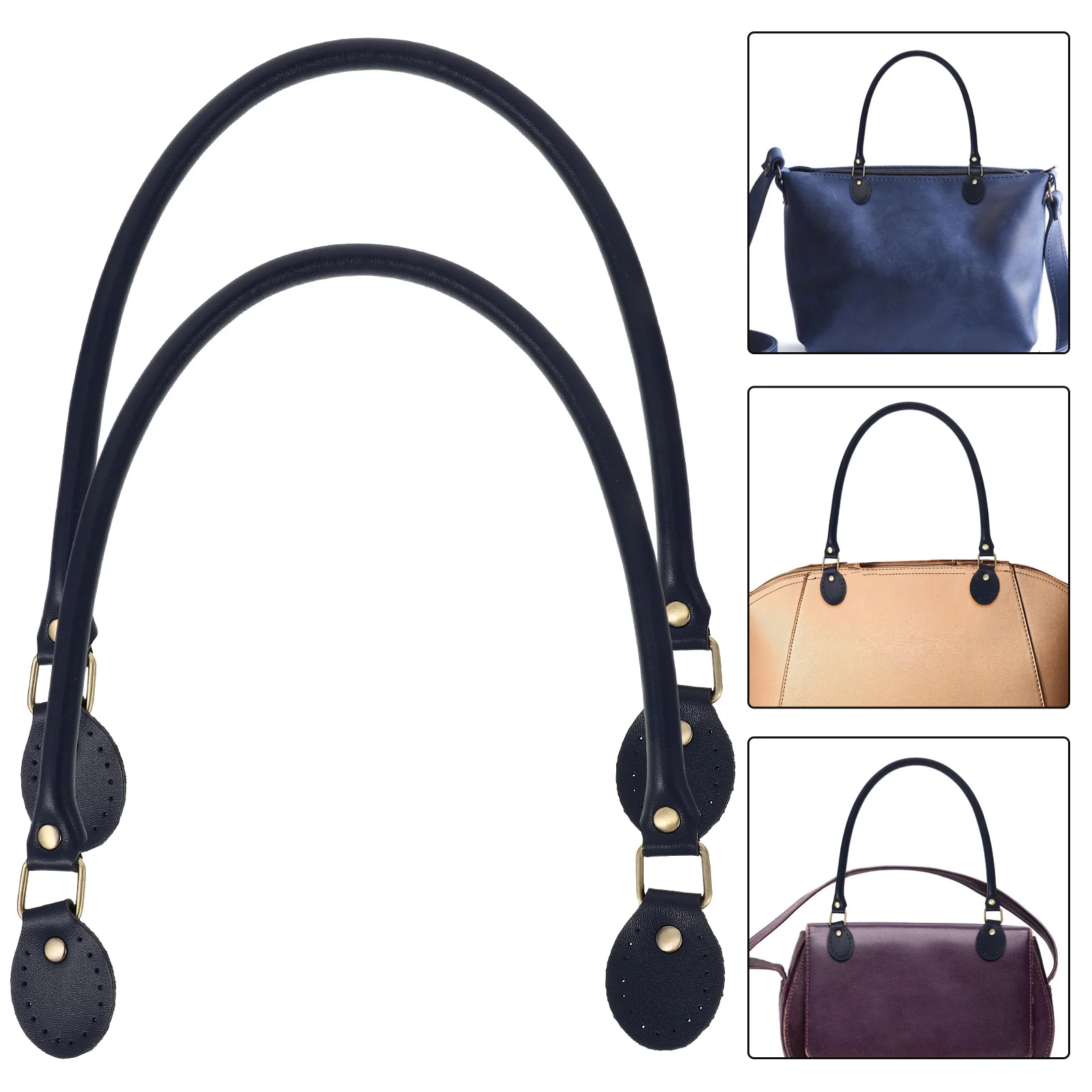 

1 Pair 60Cm Bag Strap Diy Sewing Tote Replacement Thicken Handle For Handbag Pouch Blue Home Daily Use Accessory