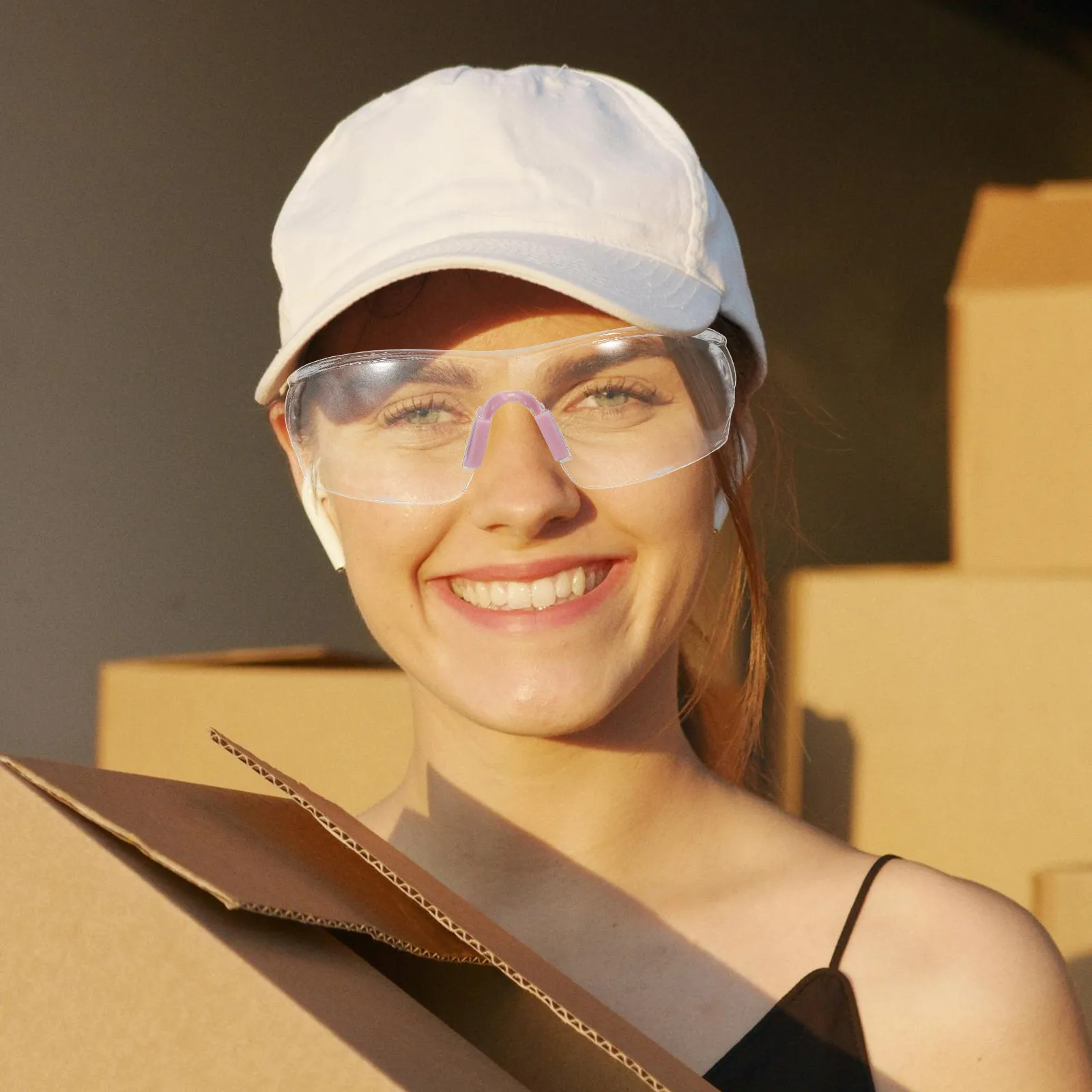 

Windproof Safety Glasses Transparent Anti-Fog Protective Eyewear Dustproof Guards for Motorcycle Riding Construction