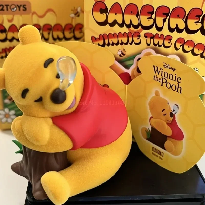 Disney Carefree PoChaînes Bear's Happy RefSeries Blind Box, Collection mignonne Winnie PoChaînes, Modèle, Décoration de chambre, Boîte à jouets, Cadeaux authentiques