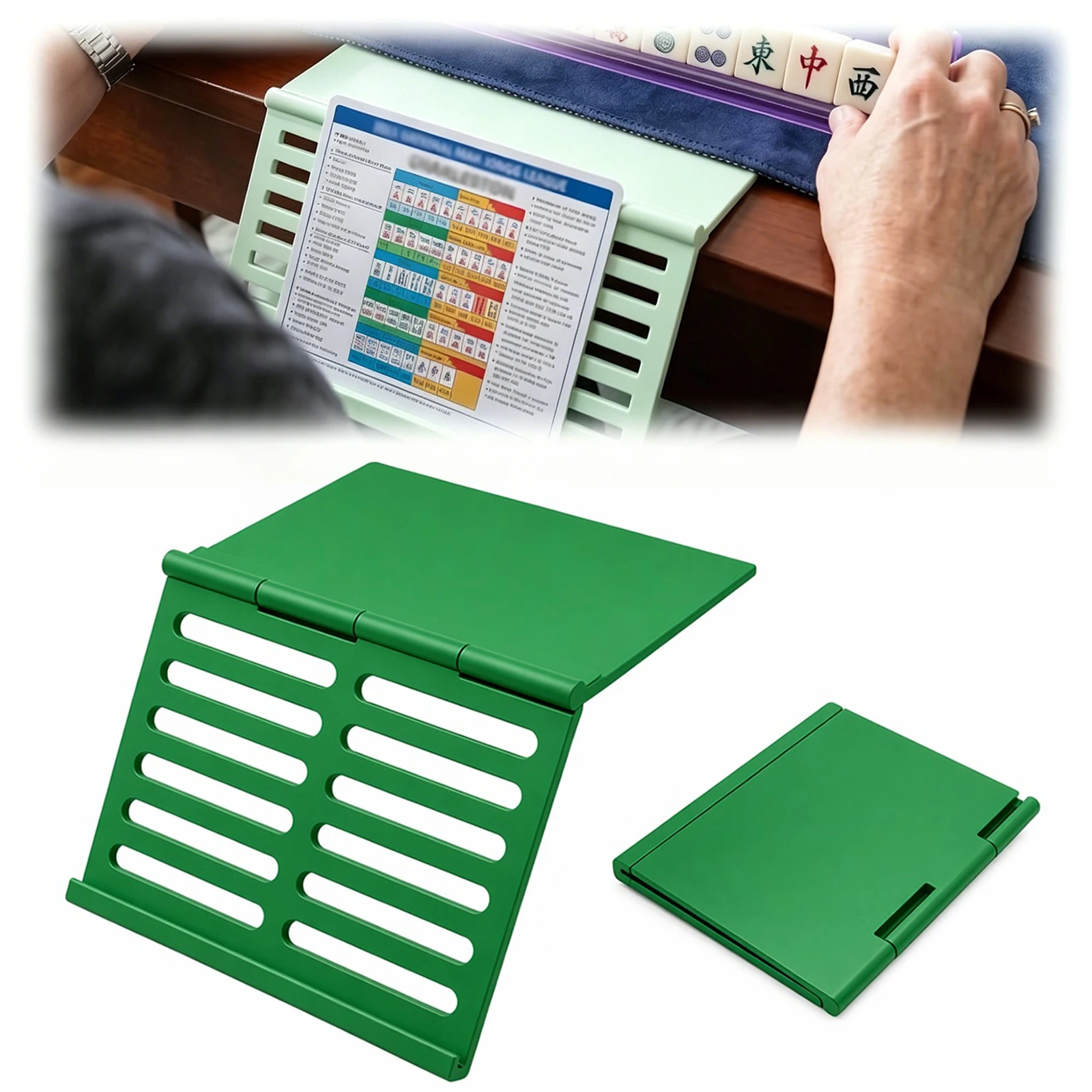 Under Mat Slide-In Stand Adjustable Angled Viewing Mahjong Rack Household Mahjongs Holder for American Mahjongs Accessories