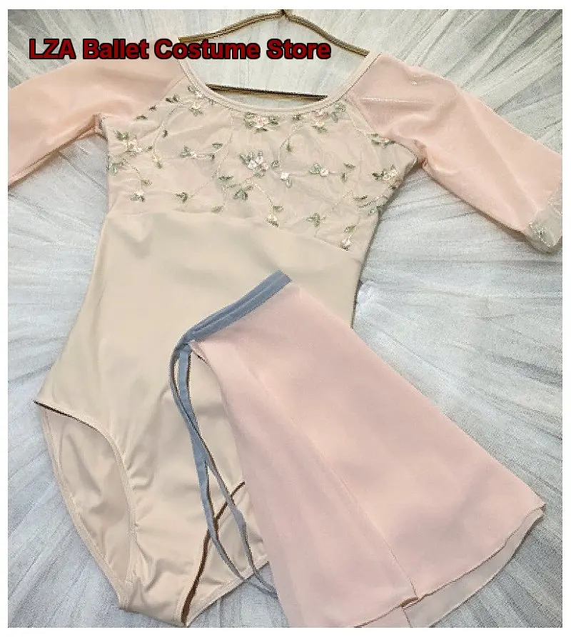 Women's Adult Dance Practice Leotard Teacher's Medium Sleeves Art Exam Yoga Body Suit