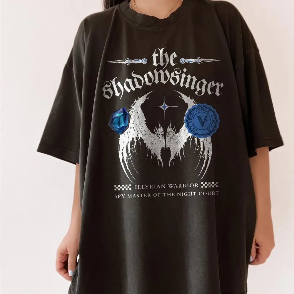 Camiseta feminina de algodão The Shadowsinger Camisa Cassian Illyrian Bat Boys Camisa de manga curta moda tops curtos