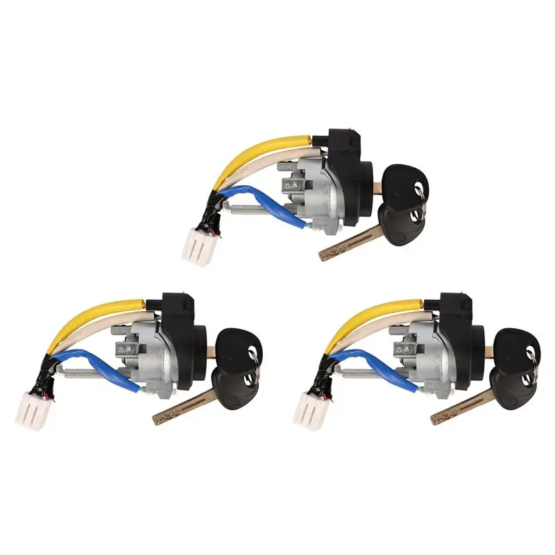 3X Ignition Lock Cylinder Switch And 6 Keys For KIA 11-15 OPTIMA 13-17 RIO 81900-1WK00