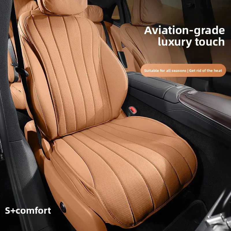 

Высококачественный кожаный чехол из наппа, универсальный высококачественный чехол для автомобильного сиденья, дышащее противоскользящее роскошное защитное чехол для сиденья автомобиля