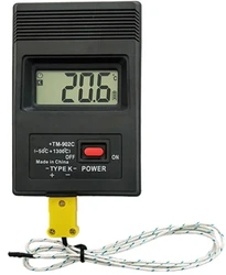 TM-902C Black K Type Digital LCD Temperature Detector Thermometer Industrial Thermodetector Meter + Thermocouple Probe