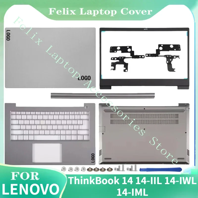 

New For Lenovo ThinkBook 14 14-IIL 14-IWL 14-IML LCD Back Cover/Bezel/Palmrest/Bottom/Hinge Case 5CB0W44339 4ELVALCLV20 Silver