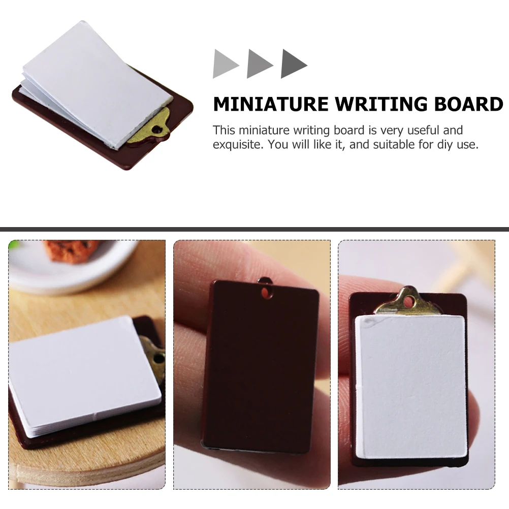 

2 Pcs Kid Simulated WordPad Mini Writing Board Model Girl Dollhouse Miniatures Baby