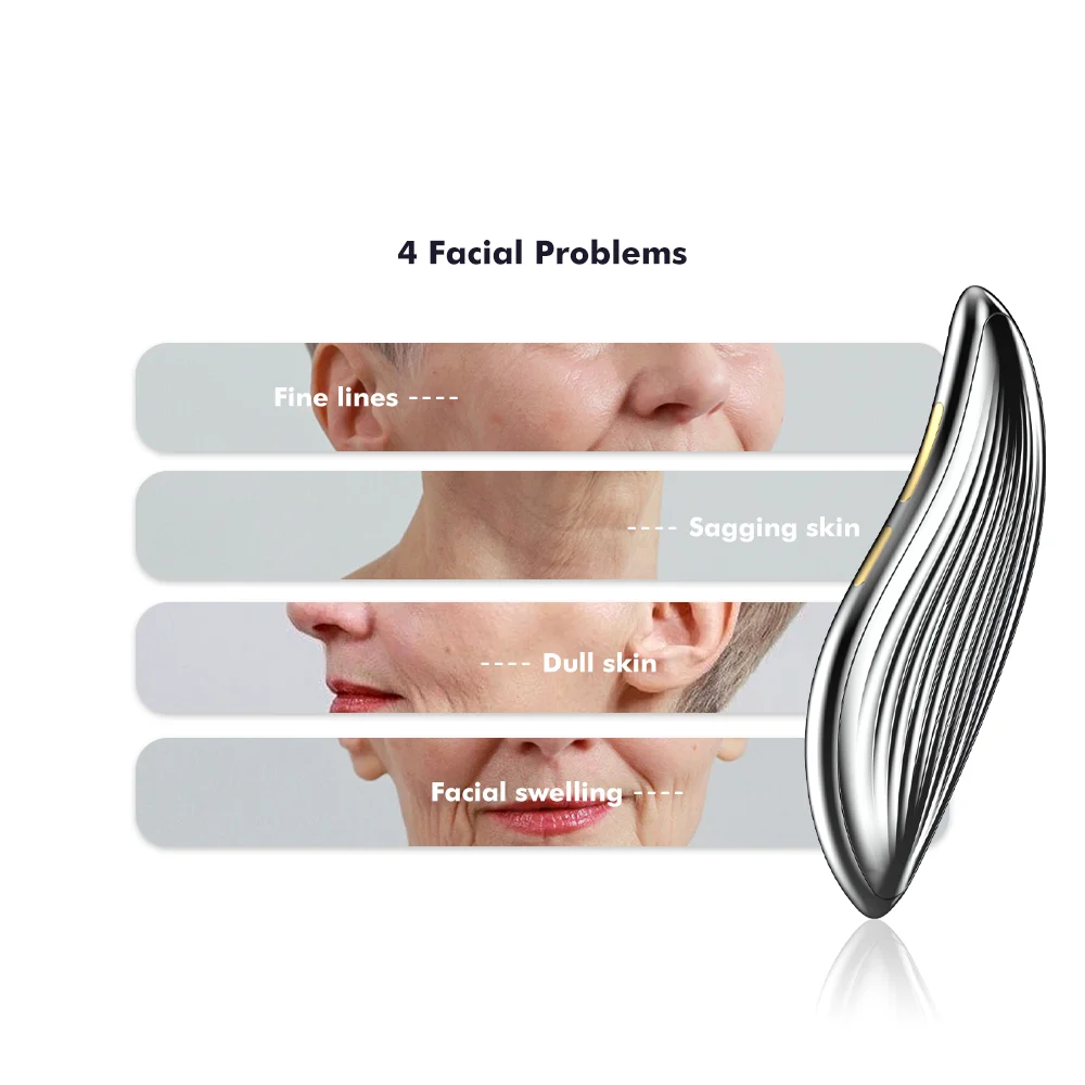 Electric Handheld S Line Anti-Wrinkle EMS Face Lifting Massager Neck Face Beauty Device