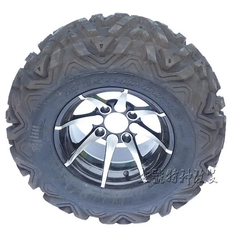 

25X10-12 Inch Wheel Tubeless Tyre Tire Alloy Hub for Buggy Quad Bike 50cc 110cc 150cc 200cc Cargo ATV Go kart taotao