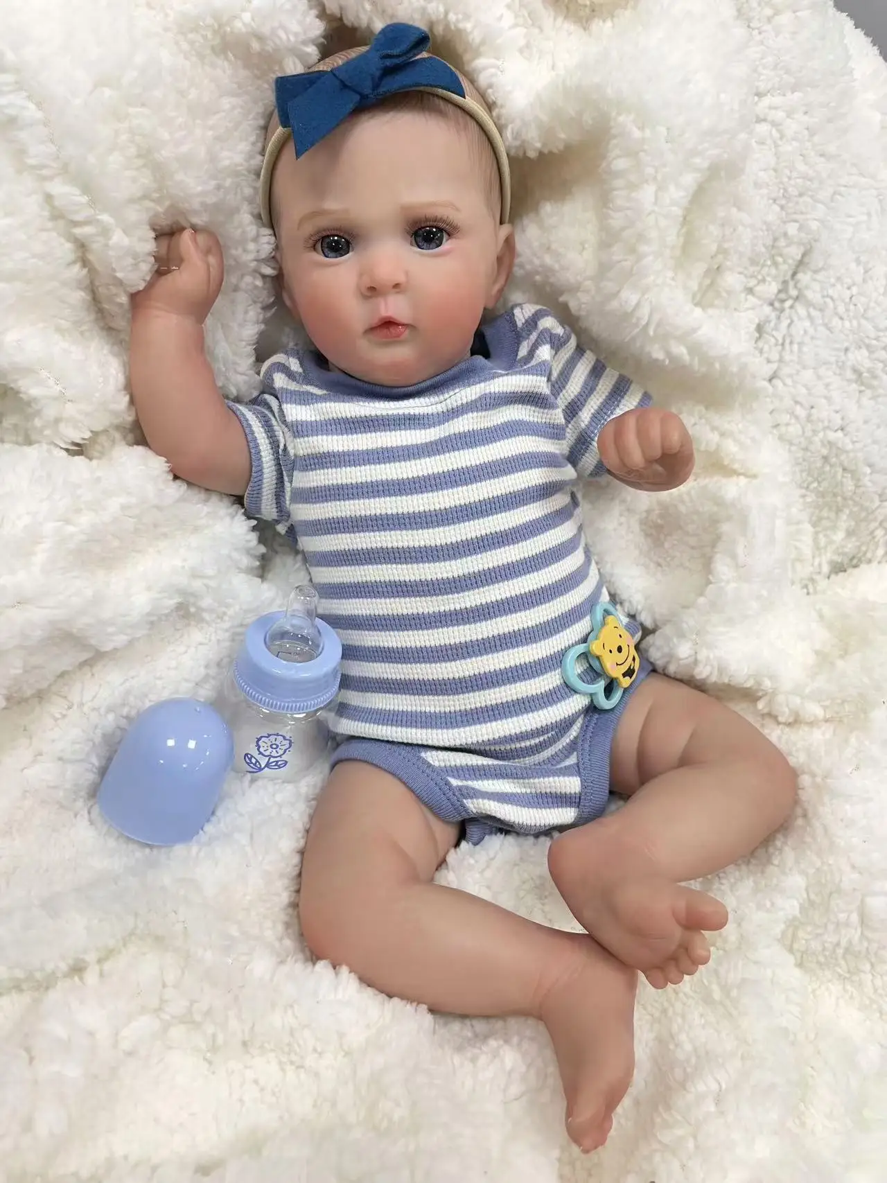

Cokela 19inch/48cm Real baby doll Real Soft Touch Baby Realistic Silicone Reborn Baby Doll With Hand-Drawing Hair
