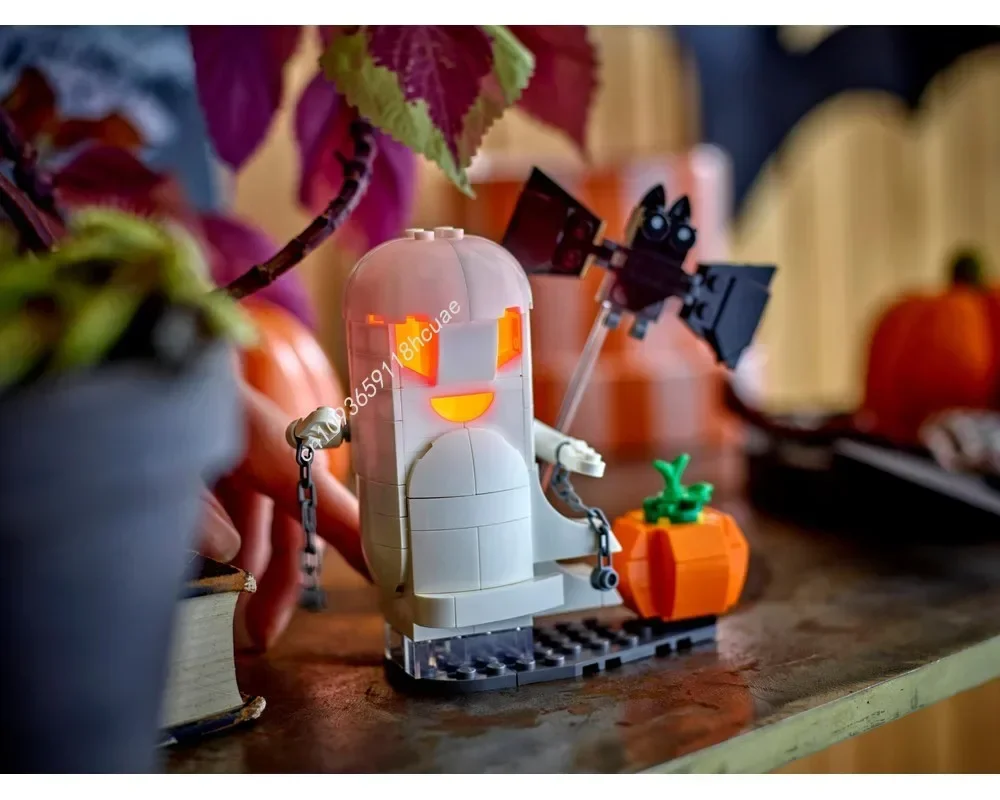 New Halloween Celebration Series: Luminous Ghost And Jack-o'-lantern Assemble Building Blocks Toys Festival Decorate Gifts