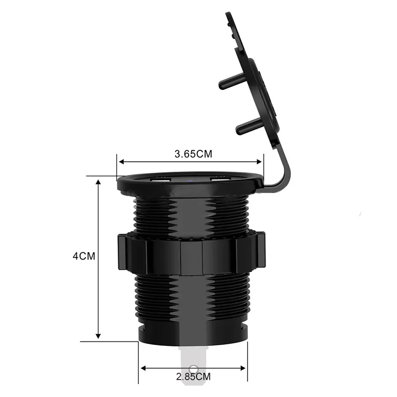 Samochodowa zapalniczka motocyklowa USB Podwójna ładowarka USB Ładowarka 12V-24V Samochodowe gniazda zapalniczki samochodowej Wtyczka zasilania