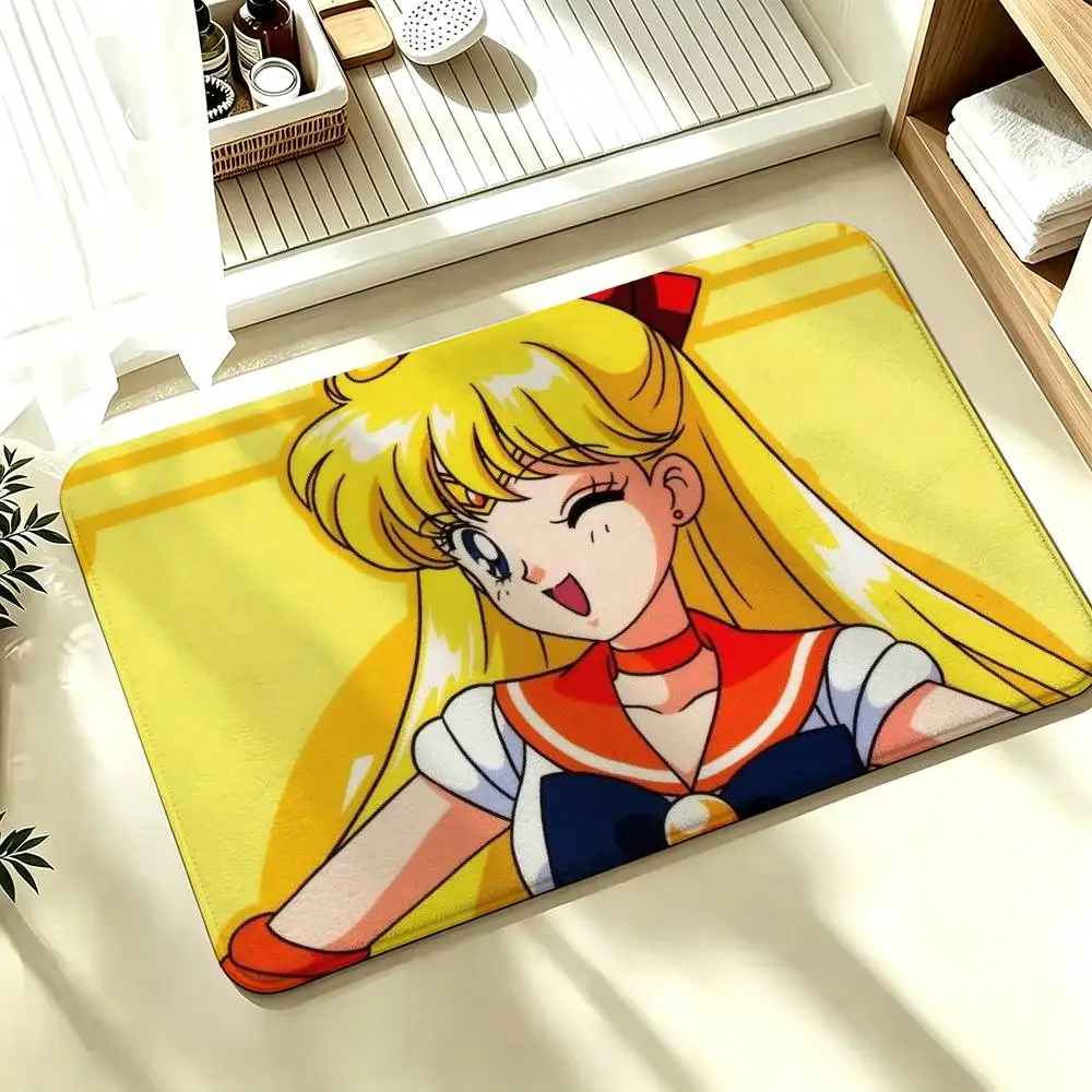 M-Minako Aino S-Sailor Moon Shower Room Absorbent Small Floor Mat Soft Comfortable Decorative Foot Mat