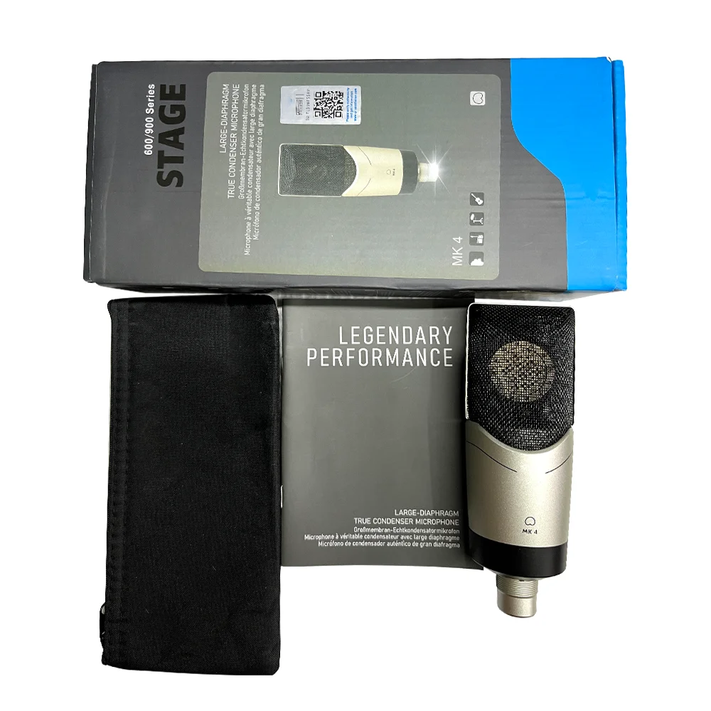 MK4 Professional Cardioid Dynamic Drum Microphone Karaoke Instrument Metal Micrfono Stage Performance Wired Drum Mic