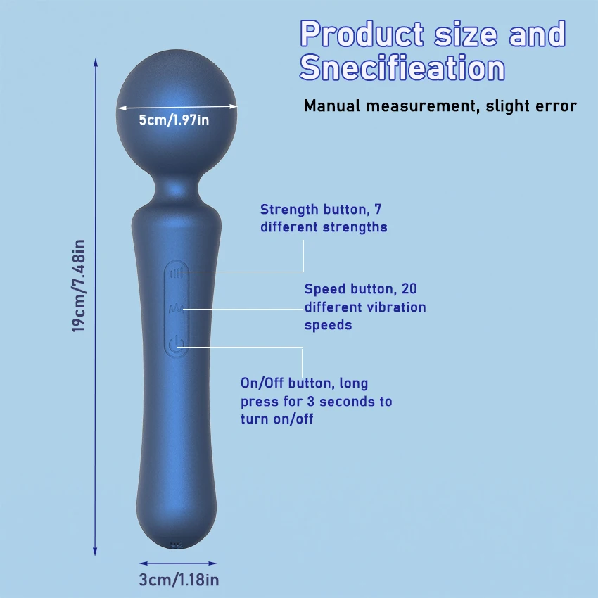 عصا سحرية قوية هزاز دسار للإناث الاستمناء النشوة الجنسية عصا مدلك الحلمة البظر محفز الجنس لعب للمرأة 18