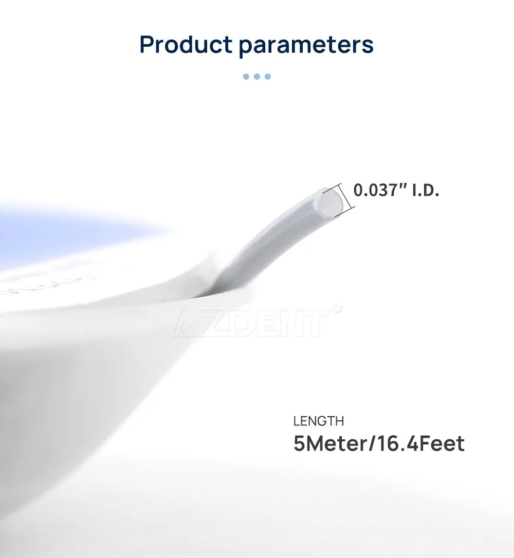 5 m/Rolle AZDENT Dental Kieferorthopädischer elastischer Bogen Drahthülsenschlauch Kunststoffkanüle ID 0,037 Zoll Zahnmedizinmaterial für Zahnärzte – Detail 5