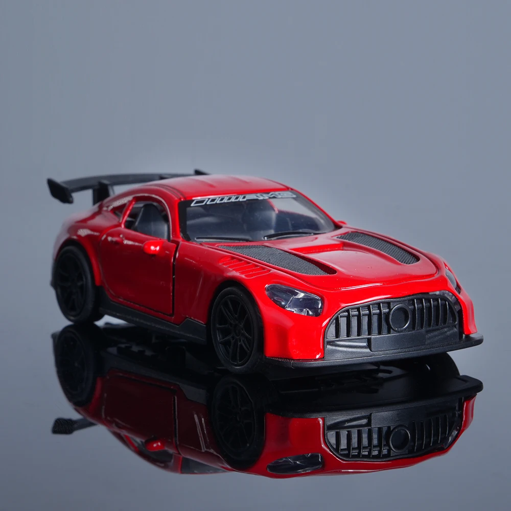 1:43 Modello di auto sportiva in lega rossa, le porte possono aprire, dettagli squisiti di testa, ruote, ecc., amante della collezione di modelli di auto giocattolo/chri