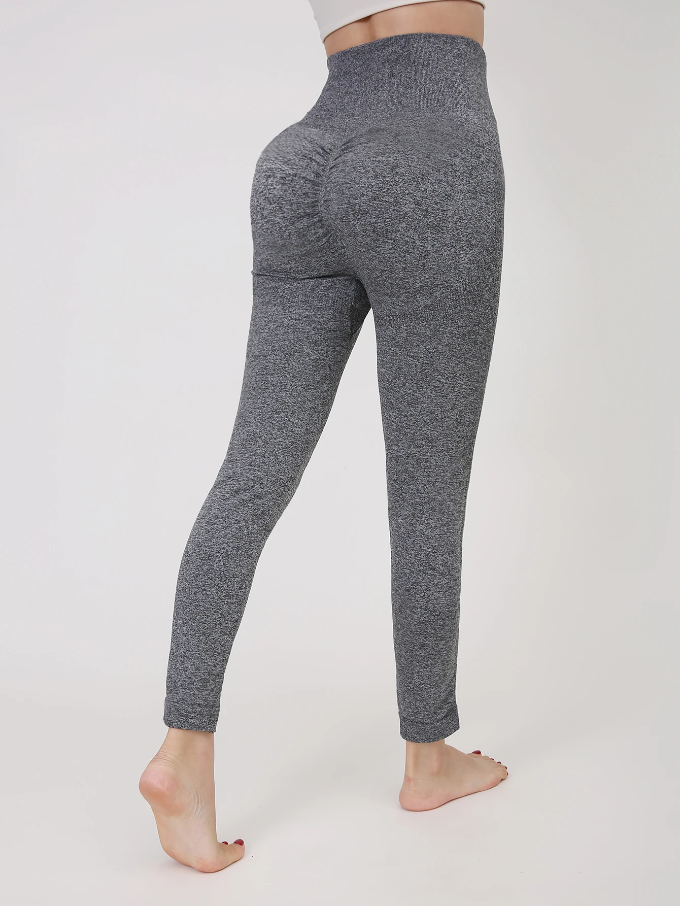 CUHAKCI Spring And Summer Women's Sexy And Fashionable Tight Leggings With Hip Fold Outdoor Sports Running Yoga Pants