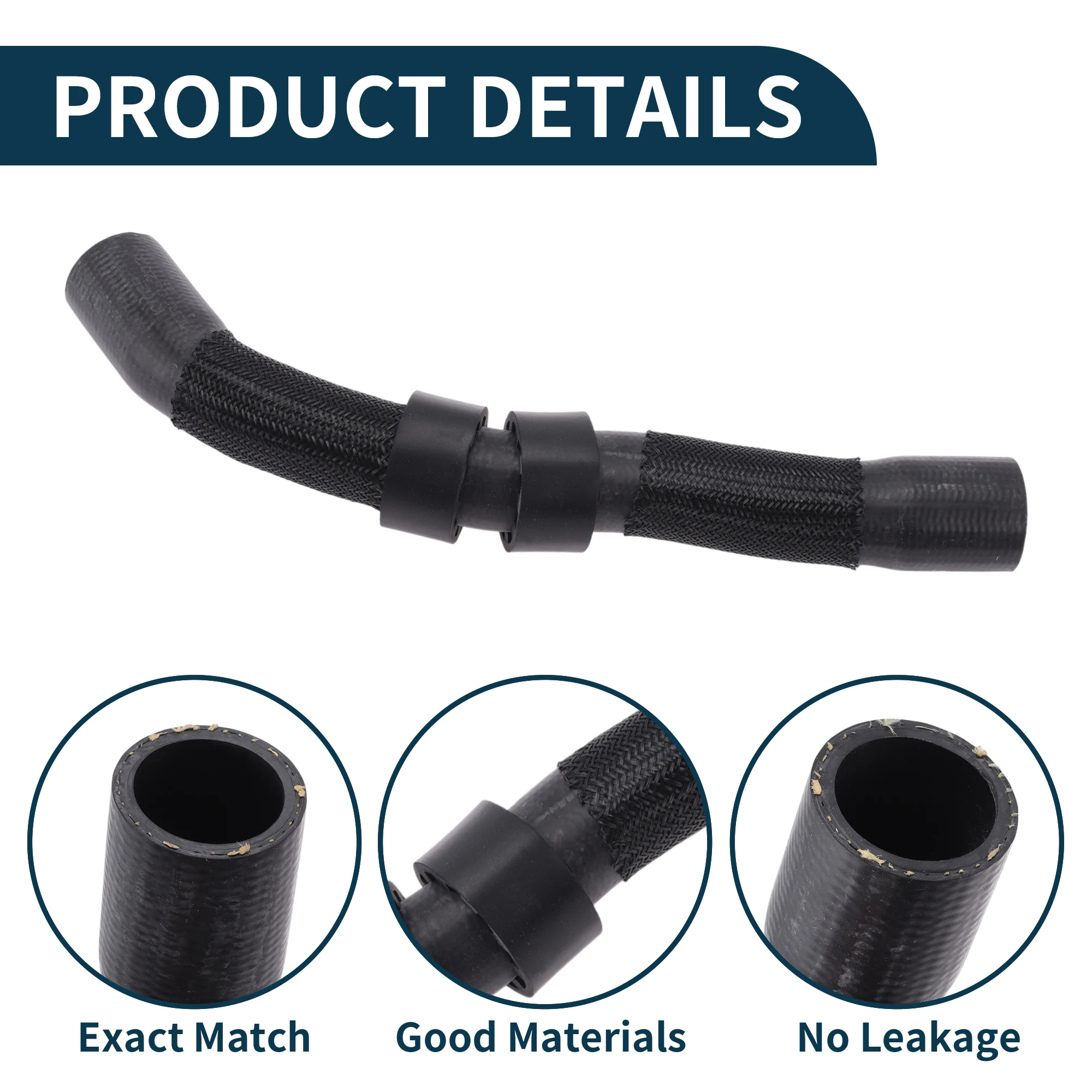 UXCELL ラジエーターホース ヒーターホース No.LR008202 ランドローバー用 レンジローバースポーツ 2010 ラバー冷却液パイプ ブラック 1個