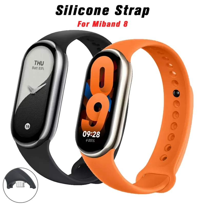 

Rubber Bracelet for Mi Band 8 Strap NFC Accessories Sport Silicone SmartWatch Wristband pulseira correa Xiaomi MiBand 8 strap