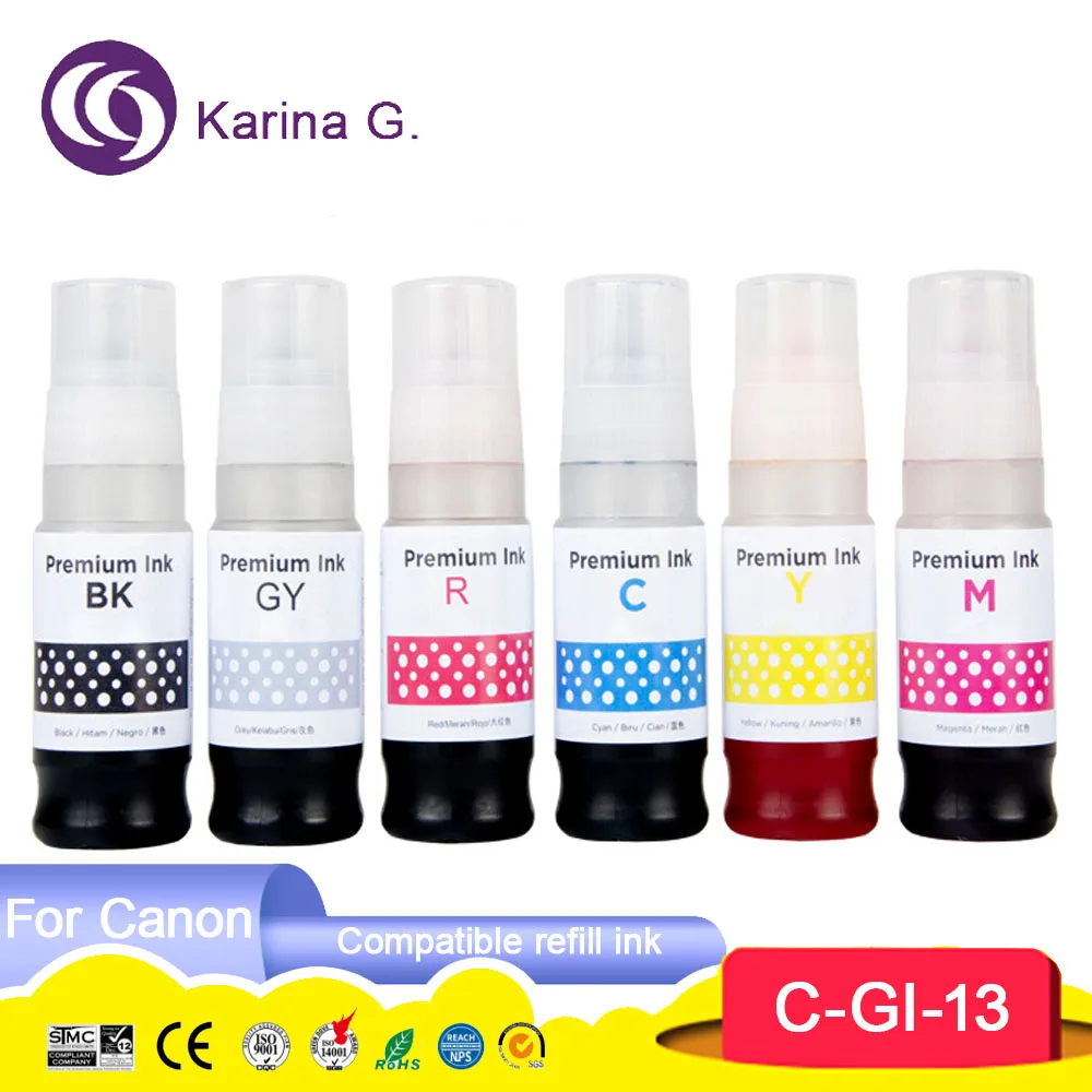 

For Canon ink Compatible Color GI 13 GI-13 Bulk Bottle Refill Ink For Canon PIXMA G510 G610 Printer GI13 Ink