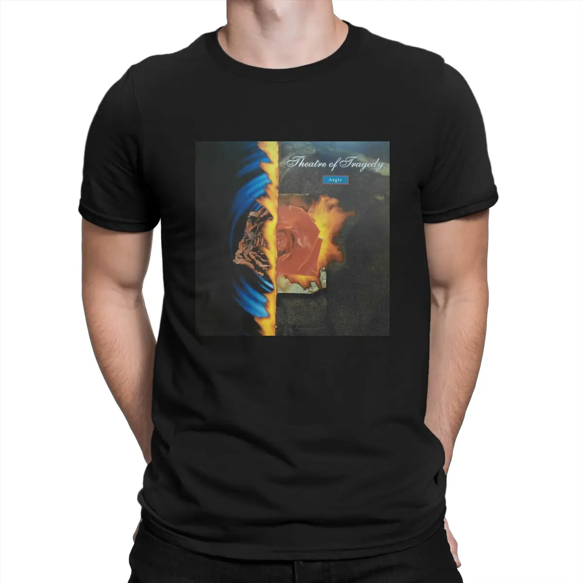 

Men's Aegis Rock T Shirts Theatre Of Tragedy Music 100% Cotton Tops Vintage Short Sleeve Crew Neck Tee Shirt Summer T-Shirt