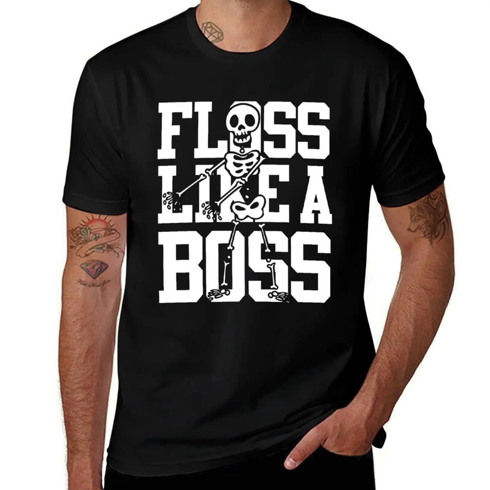 Floss Dance Skeleton Boy Floss Like A Boss Halloween T-Shirt Quick Dry Fishing T-Shirt