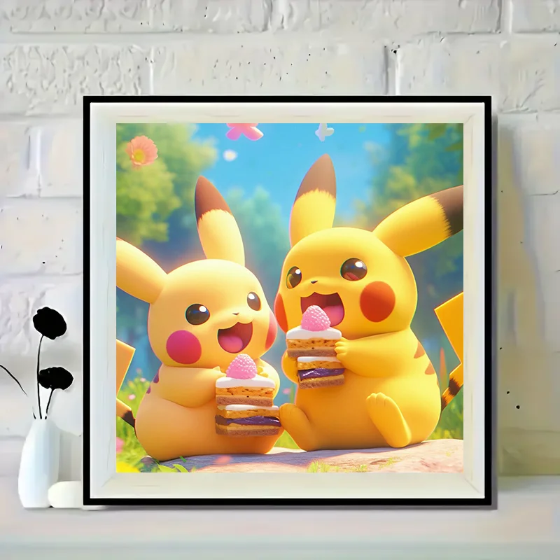 Pokémon 5D DIY Diamond Art Painting Pikachu Squirtle Eevee Diamond Embroidered Mosaic Picture Art Craft Home Decor Holiday Gift