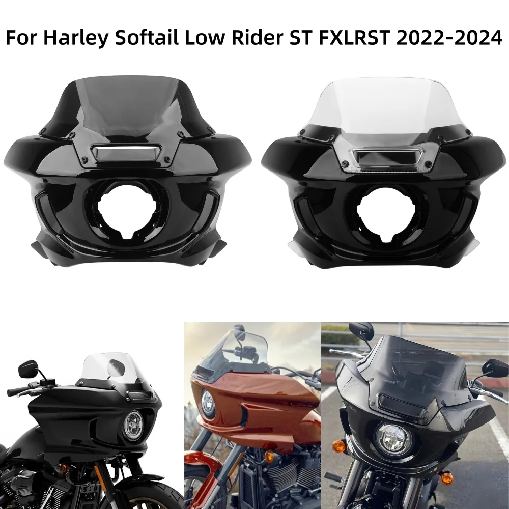 

Front Headlight Fairing Windshield Windscreen Moto Accessories For Harley Softail Low Rider ST FXRST FXLRST DIABLO 2022-2024