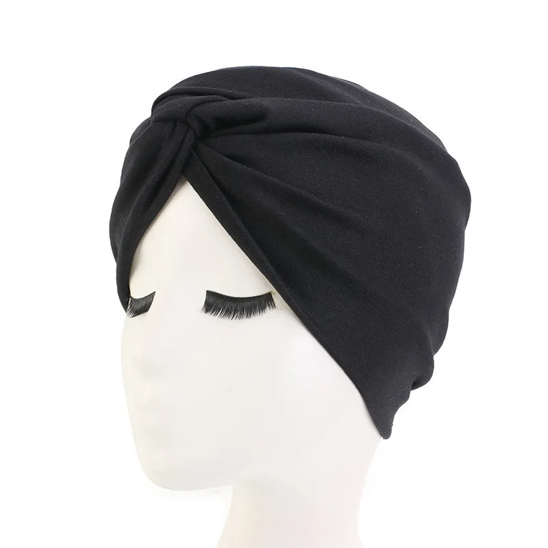 New Soft Jersey cotton Turban Chemo Hat Hair Covering Hijab Beanie twist Head Wrap Bandanas Headwear Beanie Hair Accessories