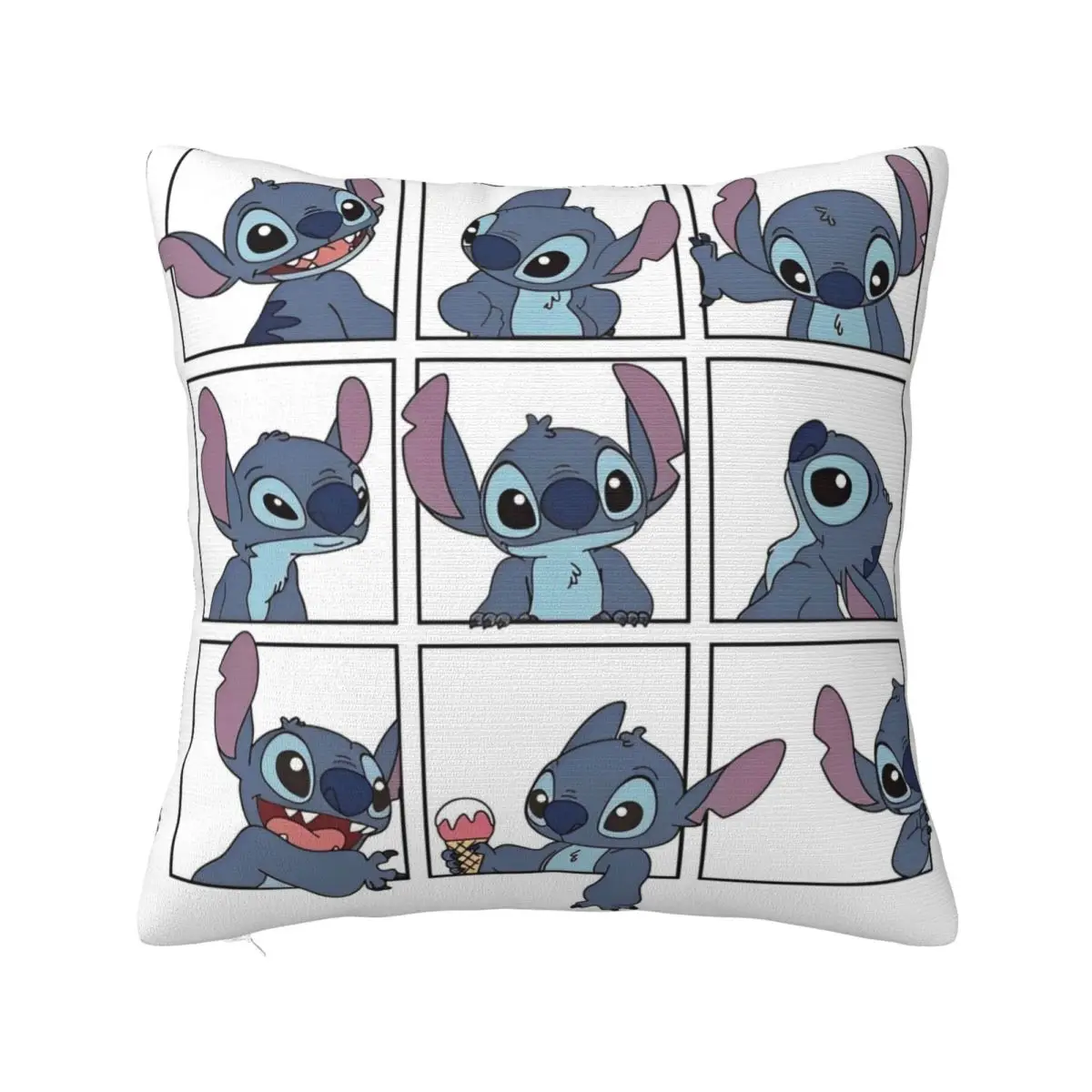 

Printing Emotions Of Stitch Cute Pillowcase Polyester Cushion Cover Gift Cartoon Throw Pillow Case Cover Home 40*40cm