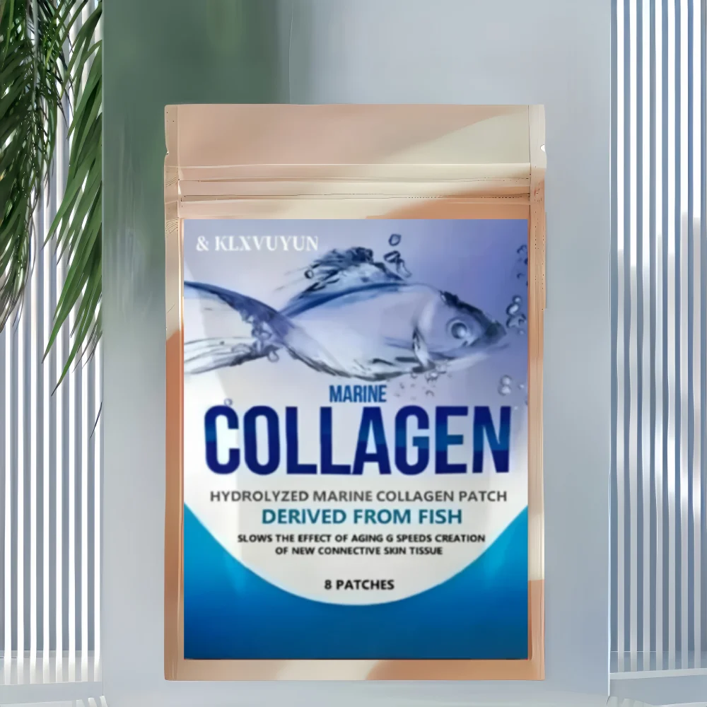 Морские таблетки с гидролизованным рыбным коллагеном и 8-прошиваемыми патчами, поддержка суставов против старения кожи, сделано в США