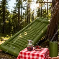 Outdoor Thicken Camping Mattress Ultralight Self-inflating Air Mattress Built-in Inflator Pump For Travel Hiking Fishing