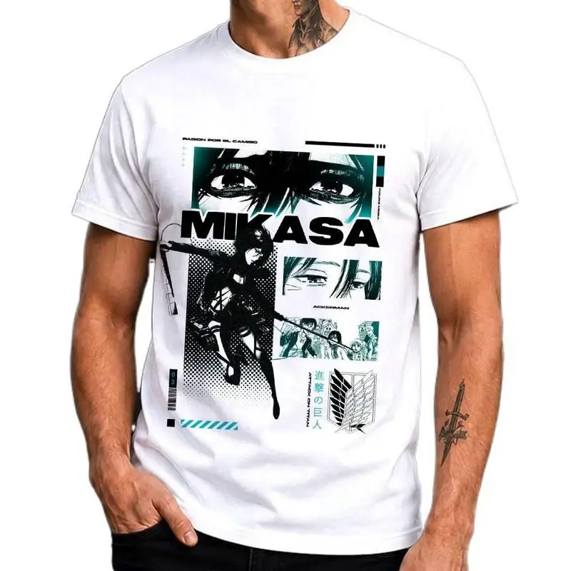 Mikasa Ackerman Attack on Titan T Shirt, Anime Graphic Tee, Manga Inspired Streetwear, Unisex Short Sleeve Shirt for Fans