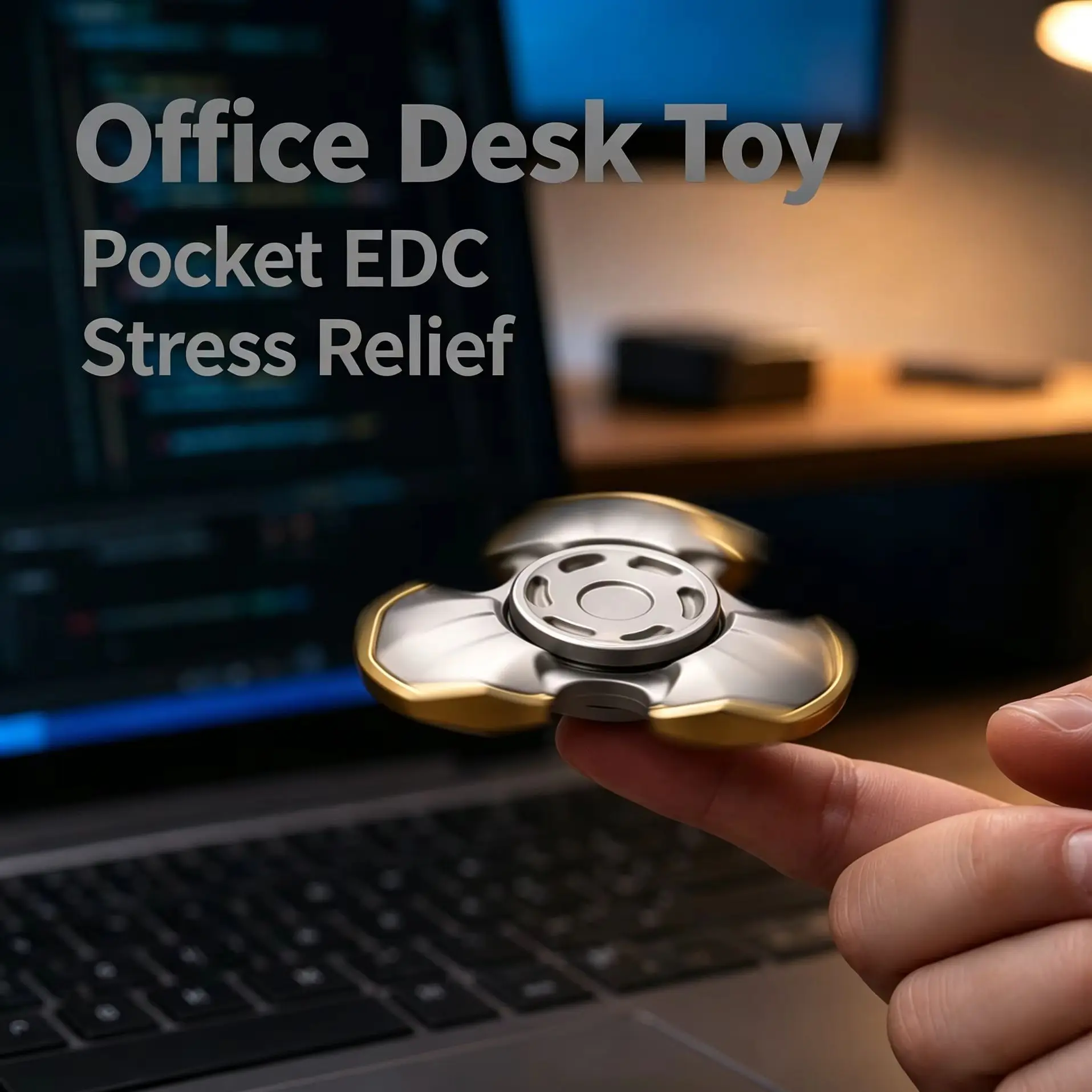 Alloy Metal EDC Fidget Spinner Fingertip Hand Spinner Long‑Spin Anti‑Stress Anxiety Relief Desk Toy for Adults Collection Gift