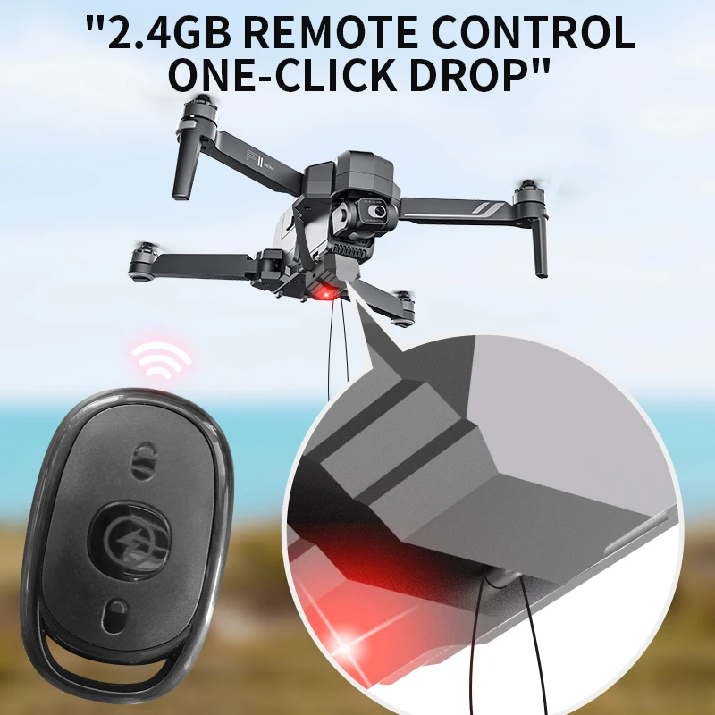 نظام Airdrop العالمي لـ DJI Mini 4 Pro/Mini 3 Pro/Mavic 3/Mini 2/AIR 3S/2S/Mavic 2/SJRC F11S/Fimi X8 SE قاذف الهدايا بدون طيار