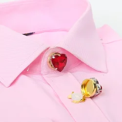 2pcs DIY Crystal Glass Buttons Cute Shirt Button Cover Decoration Women's Rhinestone Cufflinks Clothing Accessory for Dresses