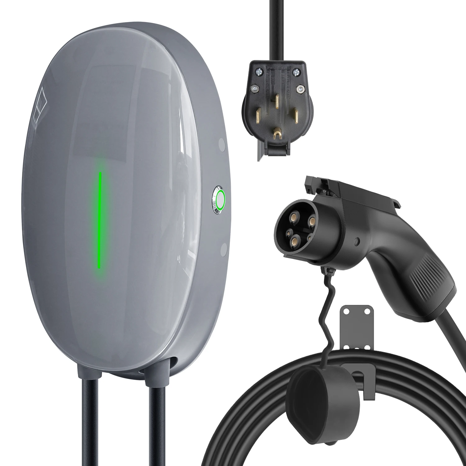 

Level 2 EV Charger 40 Amp - Smart Display,20ft Cable, Outdoor/Indoor, NEMA 14-50 EV Charger Level 2