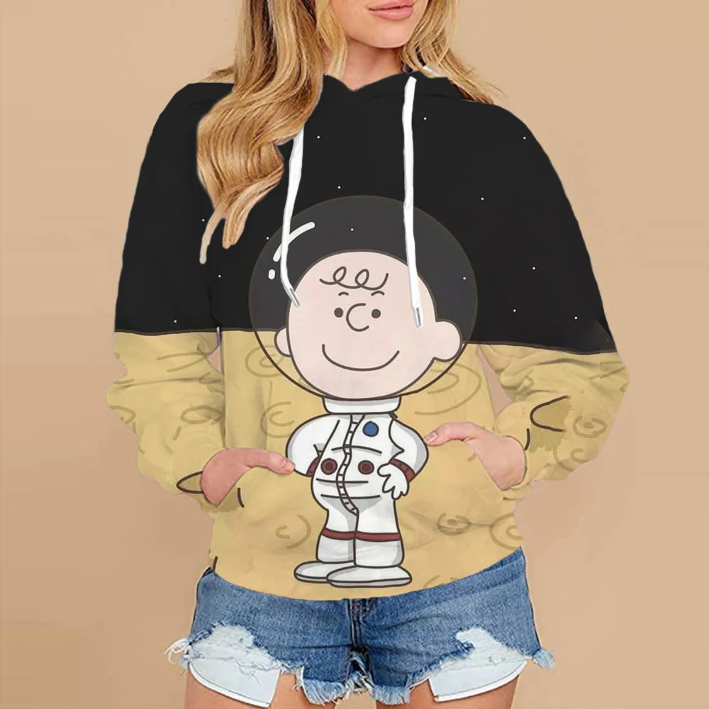 2024 Spring and Autumn Children's Adult Parent-Child Sweater 3D Printing Cartoon Animation Snoopy Personality Fashion Streetwear