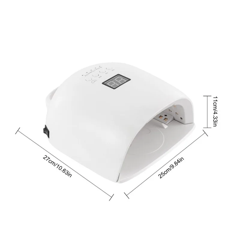 Lampada per unghie professionale a LED UV da 86 W per manicure Macchina per asciugare lo smalto gel wireless con manico Attrezzatura per manicure a luce rossa