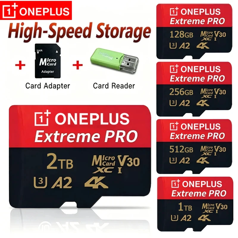 Oneplus Original Class 10 128GB Micro TF/SD Card High Speed Memory Stable Performance for Phones Digital Camera Laptop PC MP3