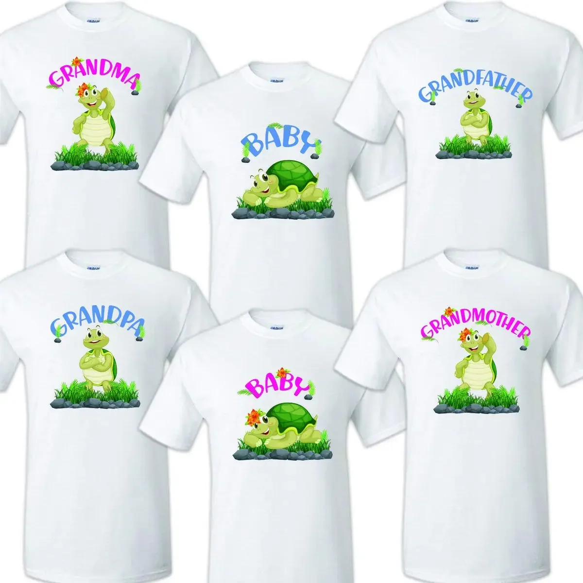 Turtle Family Matching Birthday Party T-Shirt Family Matching OutfitsHome School Interactive Suit T Shirt