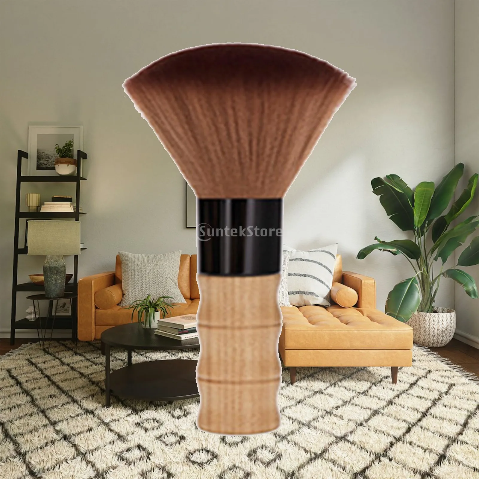 Wooden Handle Barber Duster Brush for Hairdresser Neck Hair Remover and Salon Grooming Tool