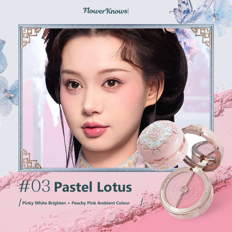 Flor sabe deuses em relevo blush roxo vermelho nu natural