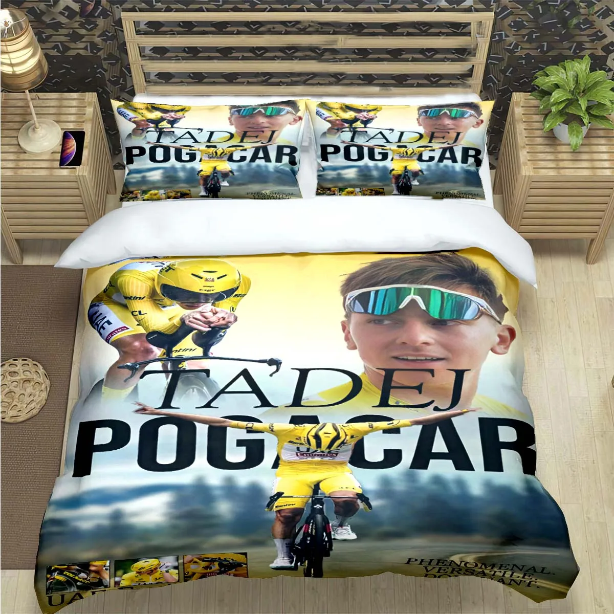

Fashion Mountain Biking TTadej Pogacar Print Bedding Sets Bed Supplies Set Duvet Cover Bed Comforter Set Bedding Set Luxury Gift