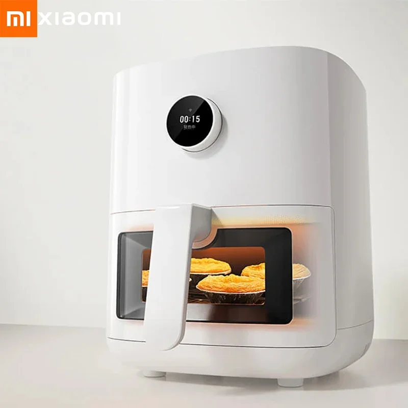 Xiaomi Mijia Air Fryer Pro 4L Smart Hot Oven Cooker finestra visibile APP Timing schermo OLED senza olio friggitrice ad aria calda a 360 °