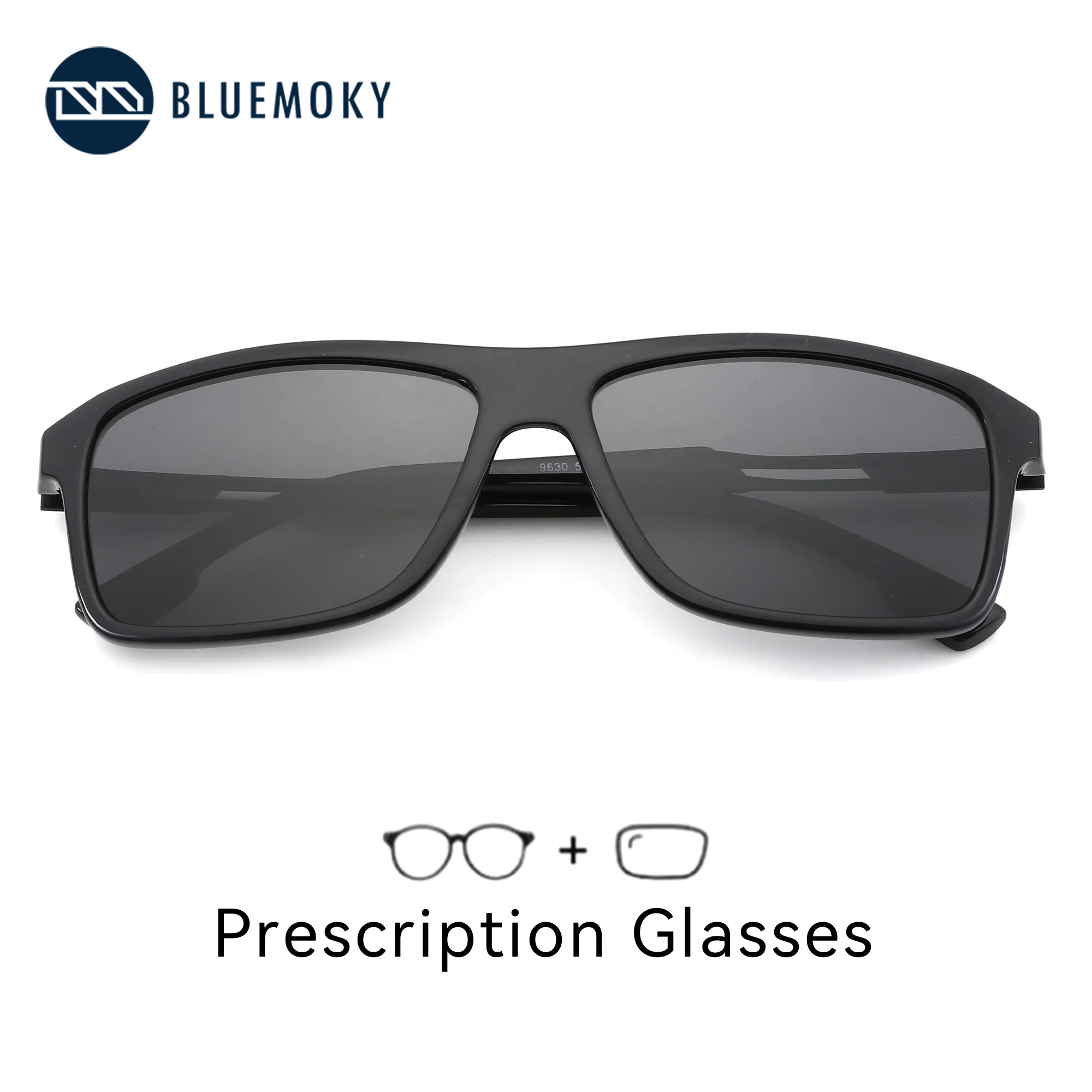 

BLUEMOKY XL Size Modish TR90 UV400 Polarized Sunglasses Prescription For Men Square Myopia/Photochromic Optical Sun Glasses